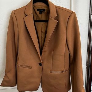 Ann Taylor Camel One Button Blazer in Double Knit Size 4